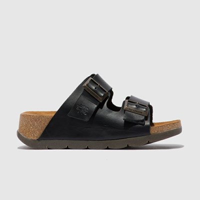 Sandalias Fly London Caja721fly Mujer Negras | 2347-XDZLY