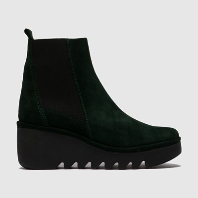 Zapatos Cuña Fly London Bagu233fly Mujer Verde | 9102-HALYQ