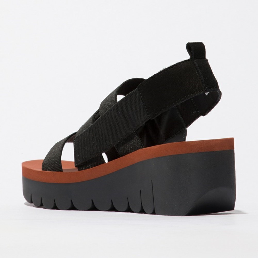 Sandalias Fly London Yere847fly Mujer Negras | 9208-RKNTJ